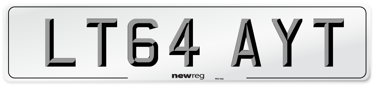 LT64 AYT Number Plate from New Reg